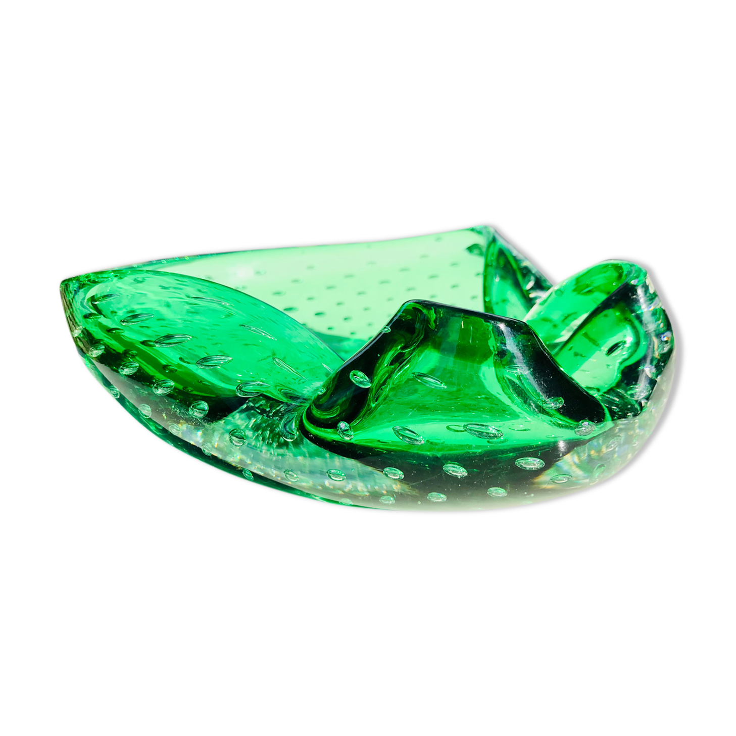 Murano buled glass trinket bowl