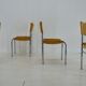 Set of four design chrome dining chairs by Viliam Chlebo, Czechoslovakia, 1980s