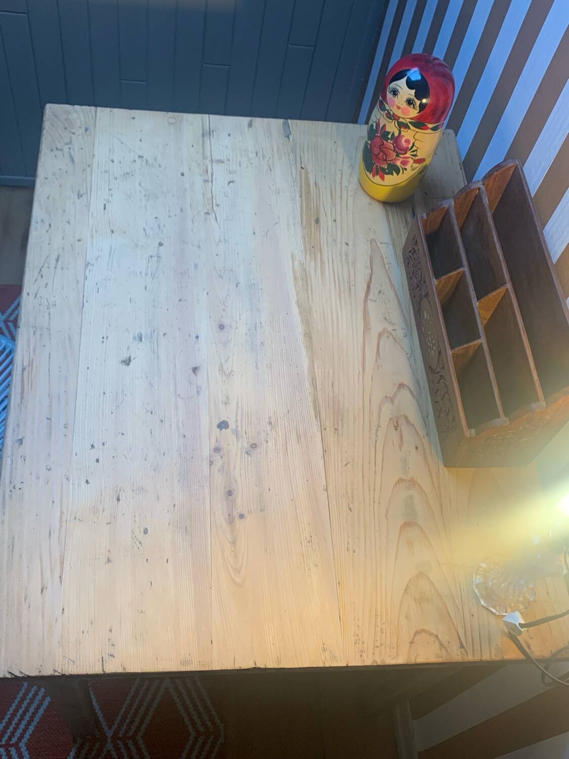 Solid wood desk, 1 drawer