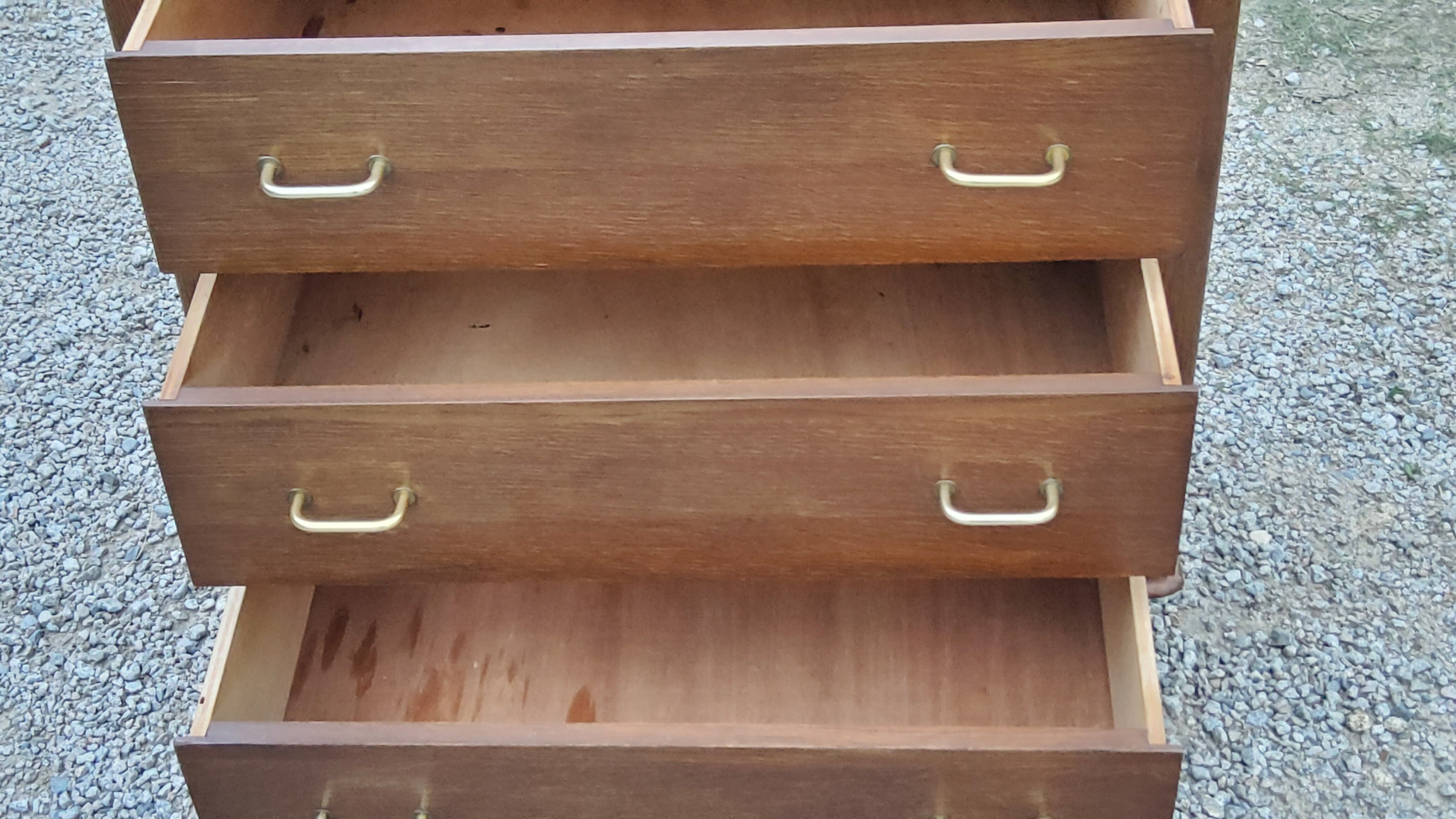 Vintage oak chest of drawers legs compass 3 drawers from the 50s