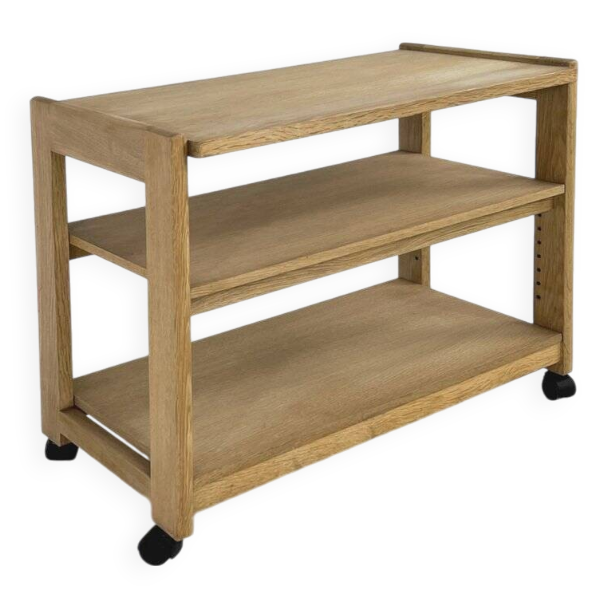 Oak Serving Trolley Attributed to Guillerme and Chambron for Votre Maison, 1960s