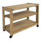 Oak Serving Trolley Attributed to Guillerme and Chambron for Votre Maison, 1960s