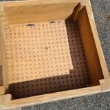 Old stool shoeshine chest / formica / 1950s