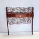 Ebonized Beech and Rose-Patterned Fabric Console with a Drawer, Italy