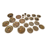Vintage Arts and Craft Pottery Tableware Set by Gert De Rijk, 1976, Set of 22