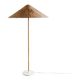 Finnish Mid Century Rattan Floor Lamp by Paavo Tynell for Itsu, 1940s