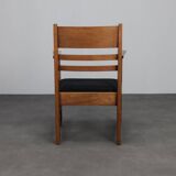 Refined pair of Art Deco armchairs in oak and Coromandel, attributed to L.O.V. Oosterbeek, 1930s