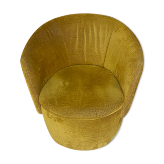 Velvet swivel bultex armchair