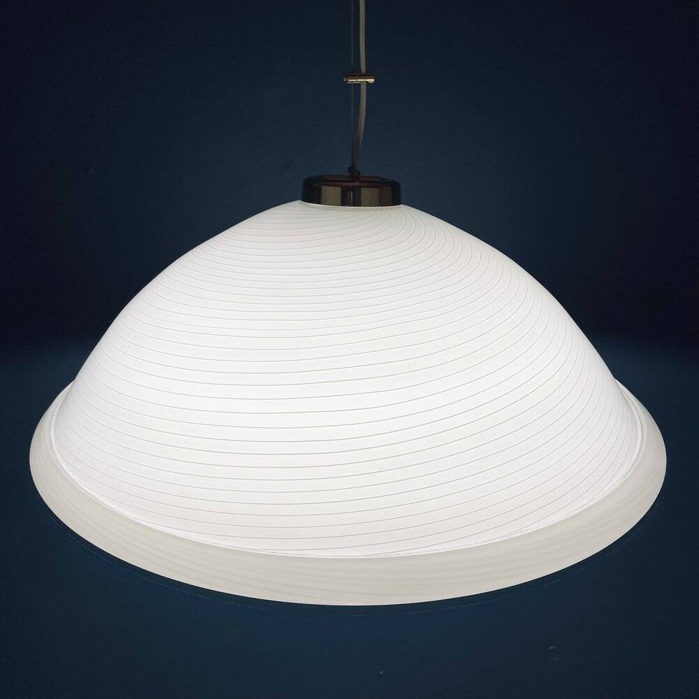 Large swirling Italian Murano glass pendant lamp, 1980s.
