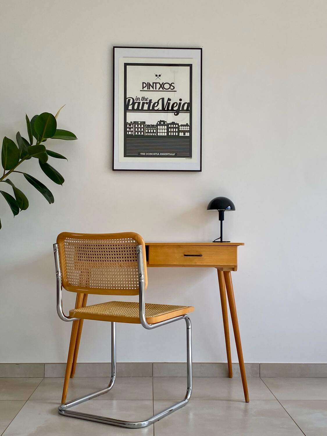 Bureau vintage pieds compas