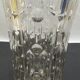 Pair of large vintage cut crystal vases – Geometric, heavy design