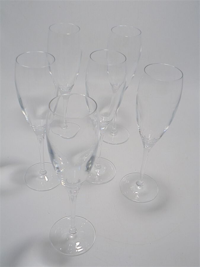 Set of 6 champagne flutes