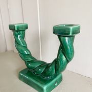 Double ceramic candle holder Longchamp France