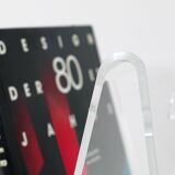 Postmodern Lucite ZigZag magazine rack, Italy, 1980s