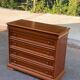 Louis Philippe low depth chest of drawers in solid wood with 4 drawers