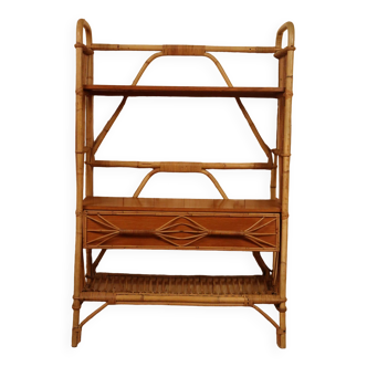 Rattan shelf on legs