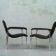 Mid-Century Easy Chairs in Tubular Steel from Thonet, 1970s, Set of 2.