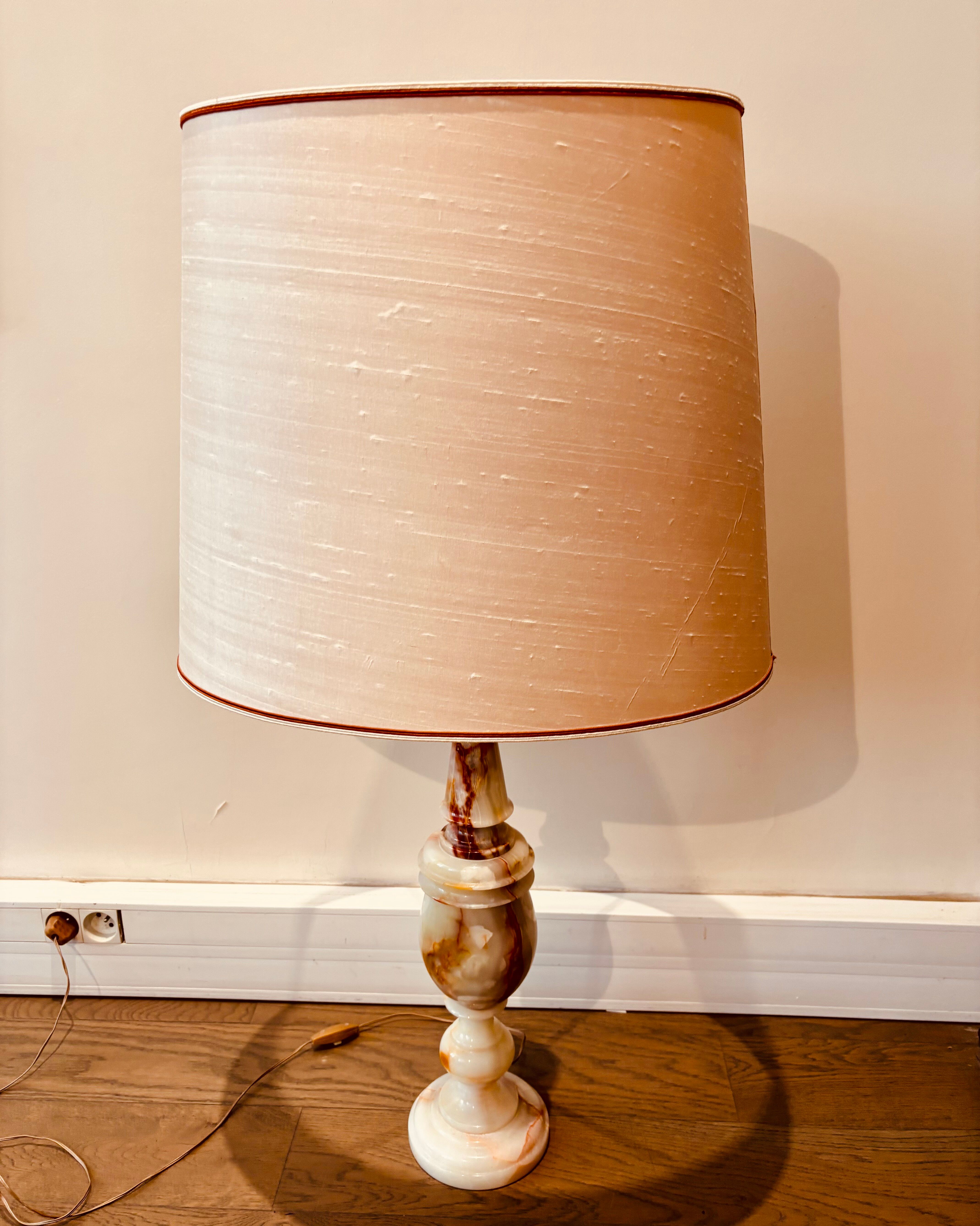 Large vintage onyx lamp
