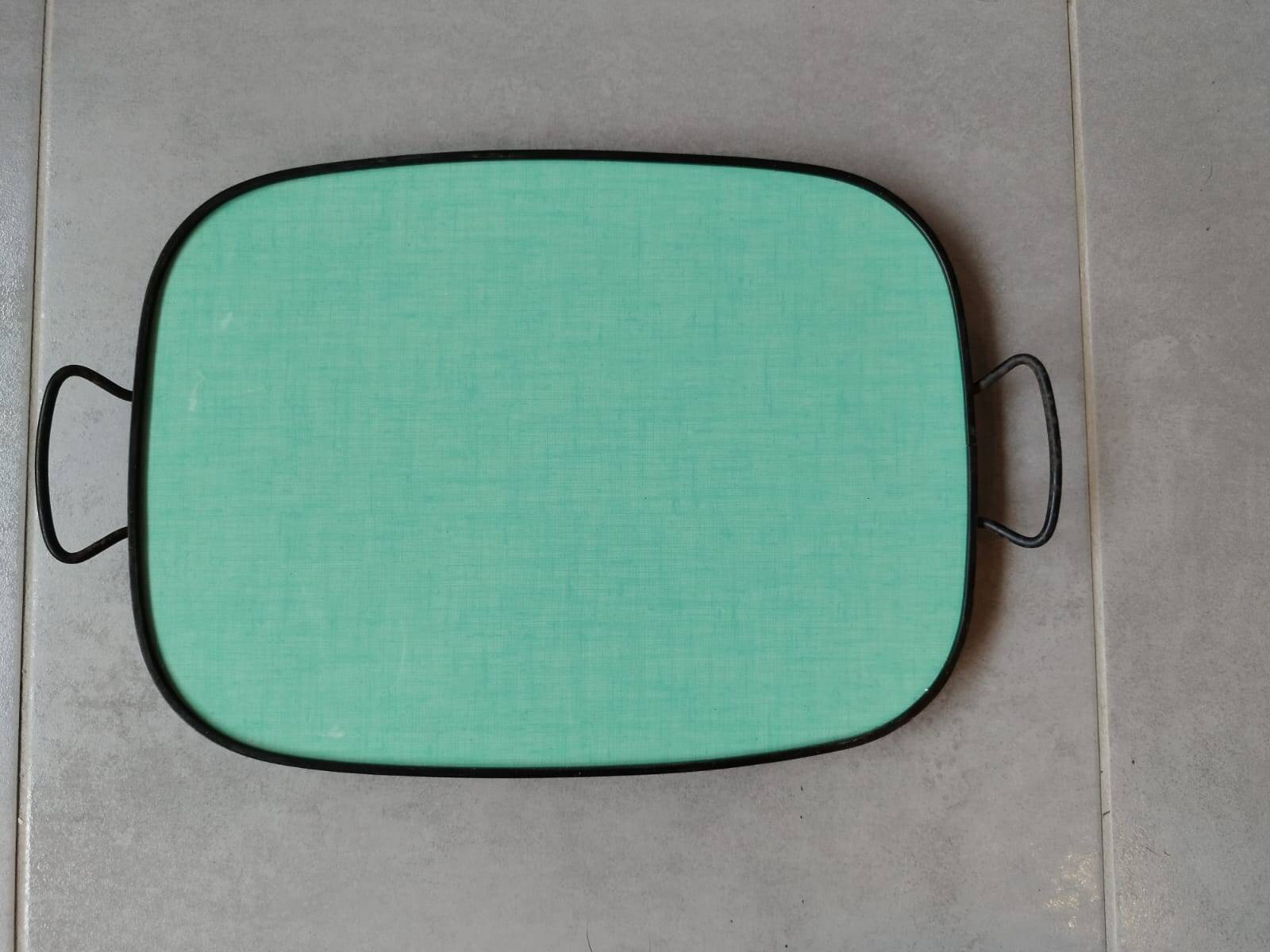 Vintage green formica tray