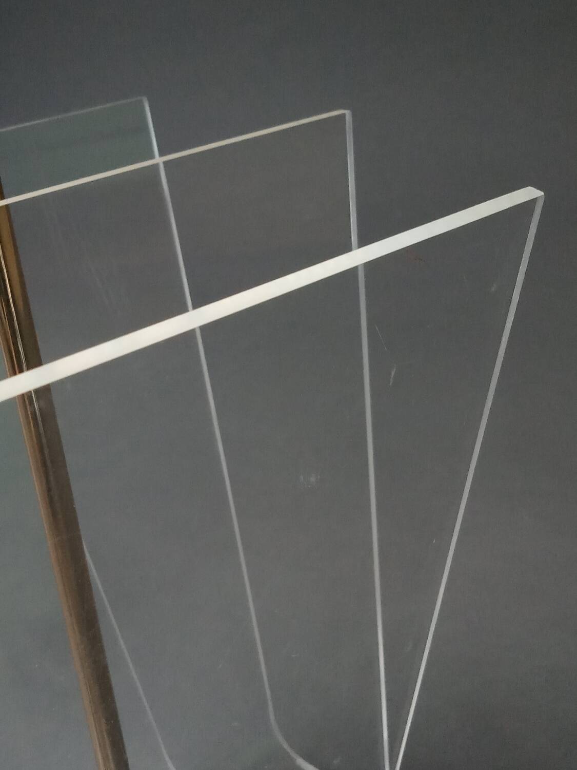 Plexiglas magazine rack by David Lange 1970s