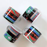 Memphis-style porcelain coffee service, Burg Lindau, 1980s