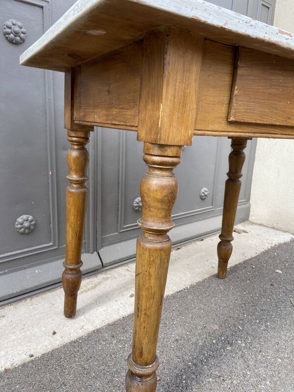 Table de ferme shabby chic sapin 1920s