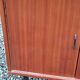 Pair of vintage mahogany sideboards with square metal legs from the 60s