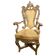 Italian Rococo Silver Mecca Giltwood Throne Armchair, Rome, 18th Century