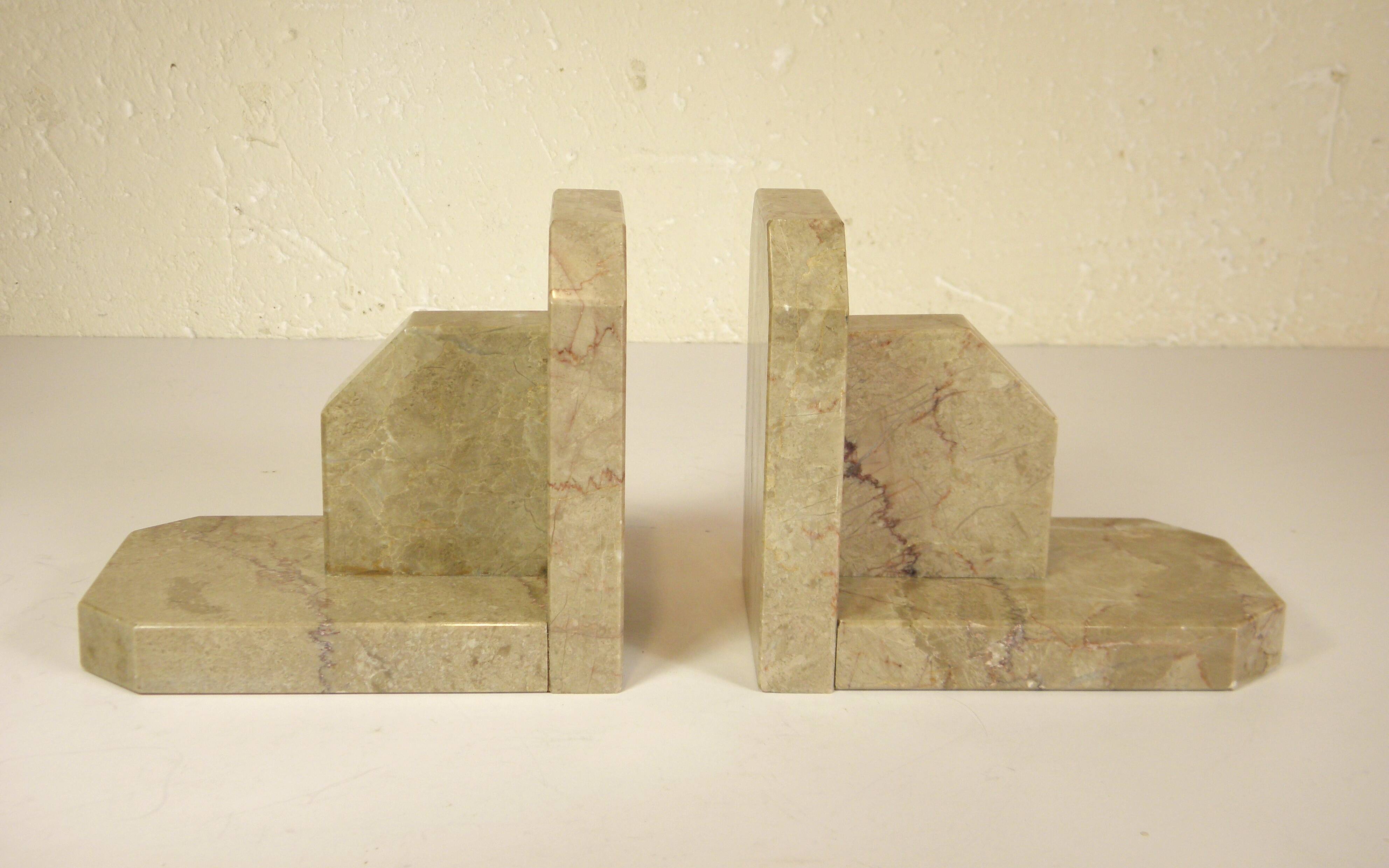Pair of marble bookends