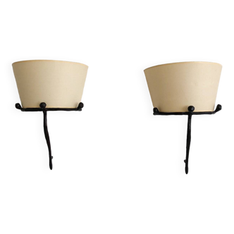 Paire d'appliques en bronze