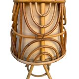 Set of 3 rattan lamps from the 1960s France