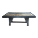 Industrial style dining table wood and metal