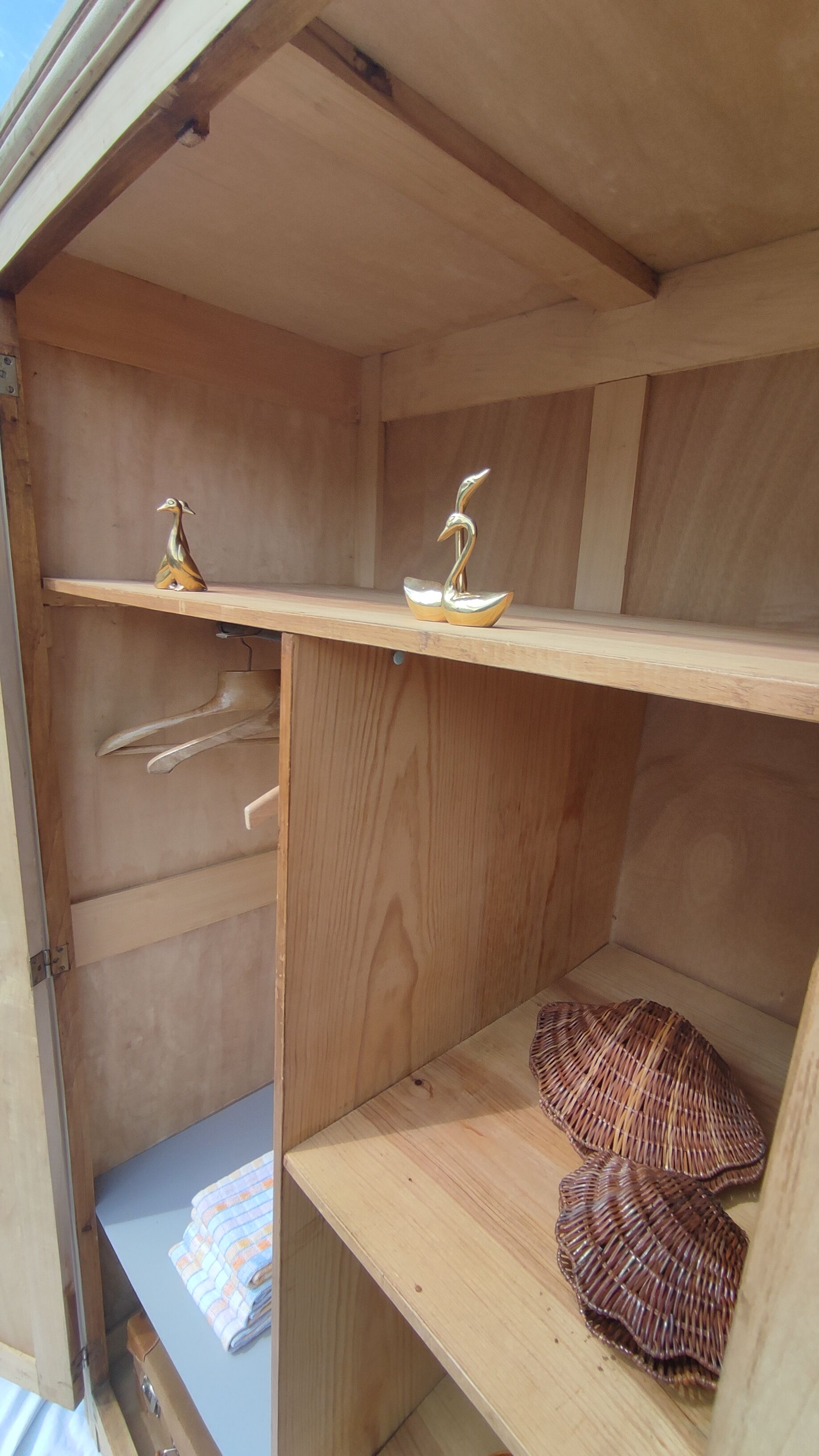 Parisian wardrobe in raw wood