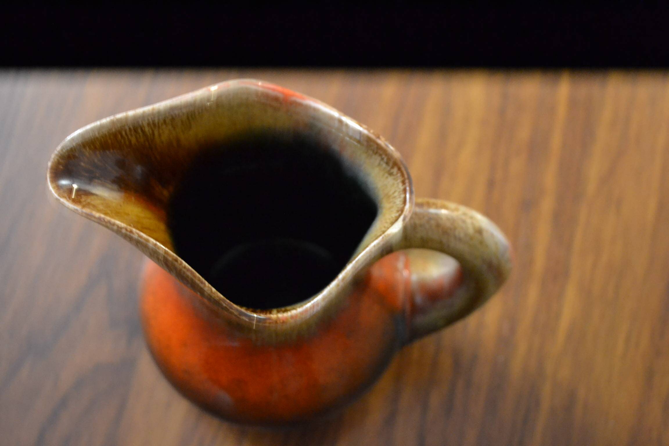 Flamed stoneware jug
