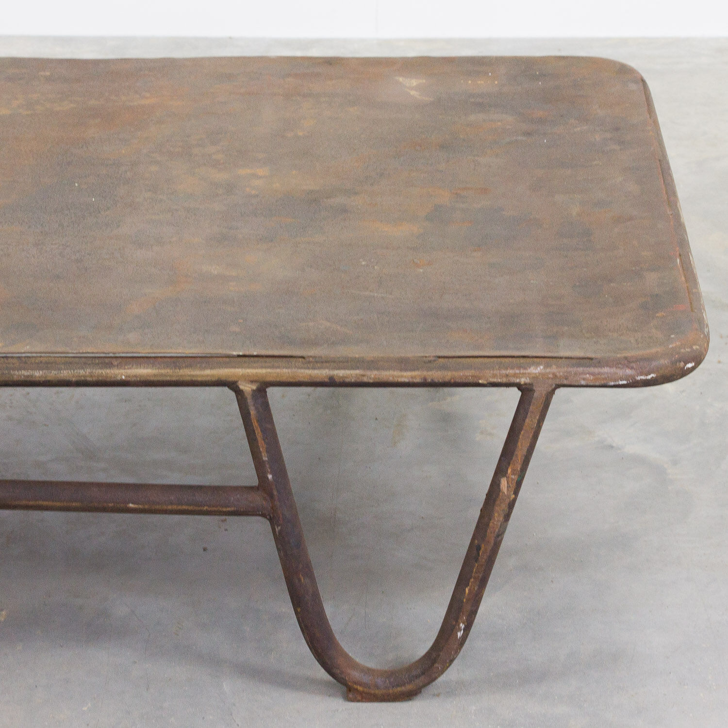 Industrial metal coffee table