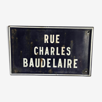Place émaillée "Rue Charles Baudelaire"
