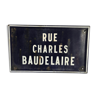 Place émaillée "Rue Charles Baudelaire"