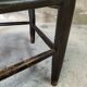 High back straw armchair