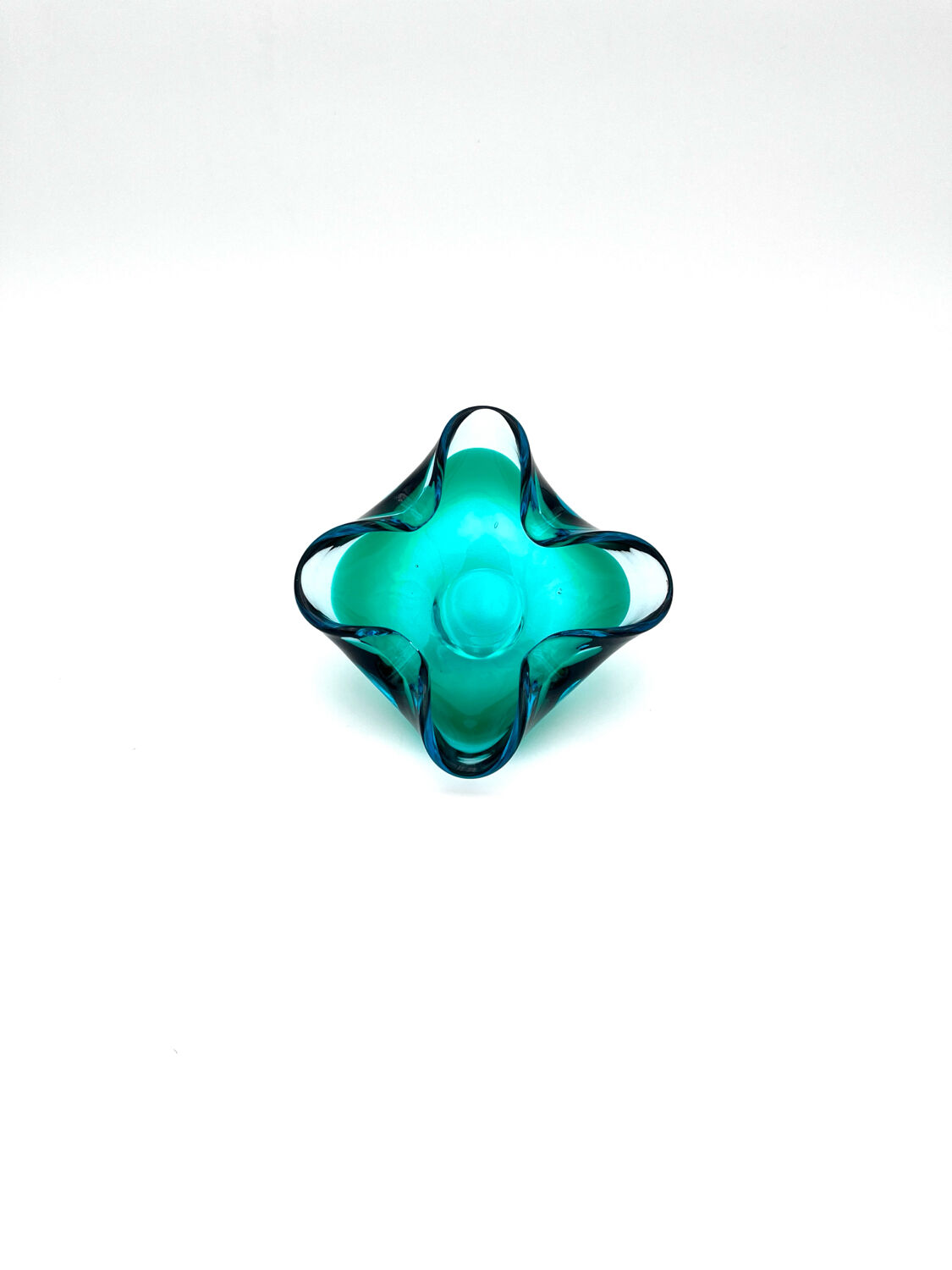 Murano Sommerso bowl - Flavio Poli - Sapphire Blue & Emerald