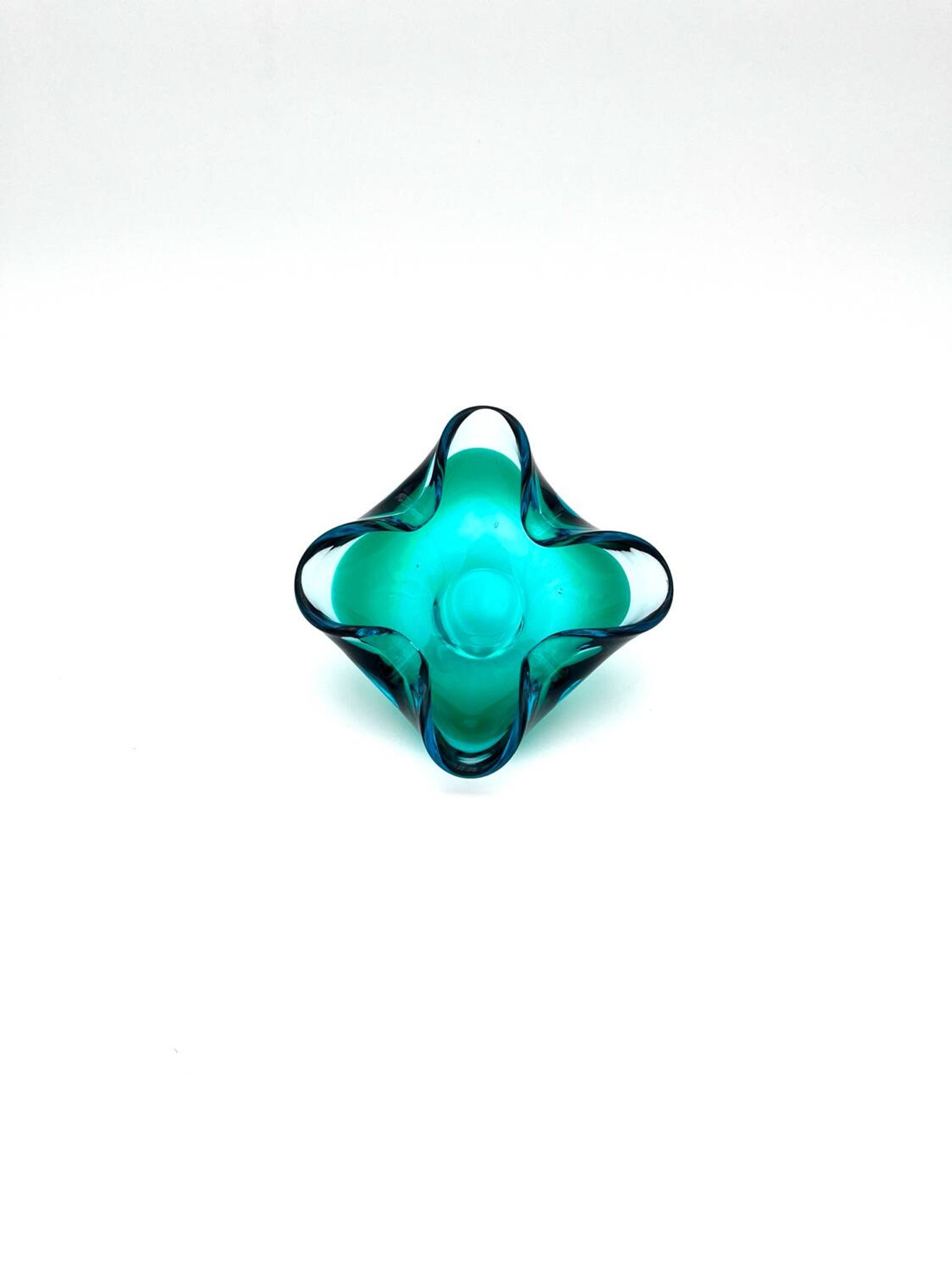 Murano Sommerso bowl - Flavio Poli - Sapphire Blue & Emerald