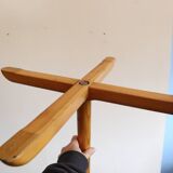 Coat rack on foot, in pine