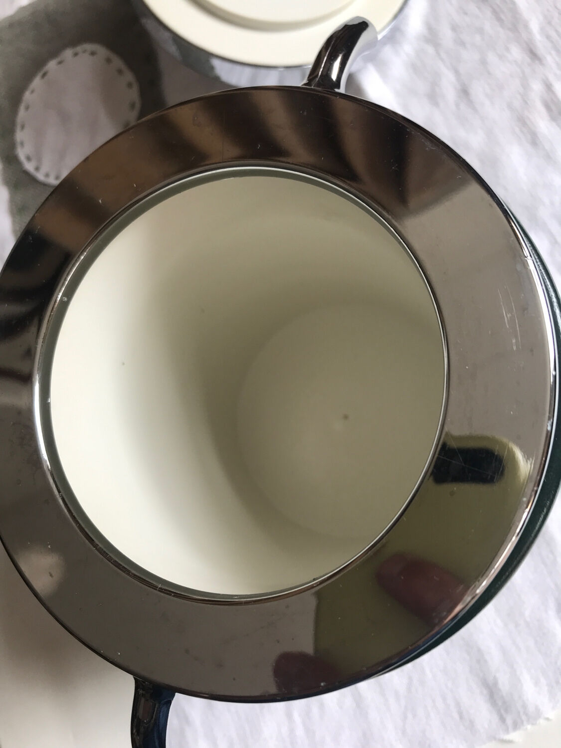 Ice bucket 1970 green leather