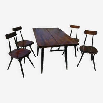 Table 4 chairs Tapiovaara Pirkka 1960