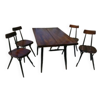 Table 4 chaises Tapiovaara Pirkka 1960