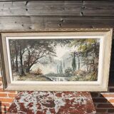 Ancien Tableau Huile sur Toile Signé Hippolyte Riondet