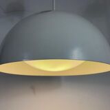 Suspension lamp in white metal and glass, 1970