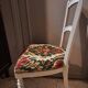 Empire style chair redone in velvet fabric, old floral pattern, 1900