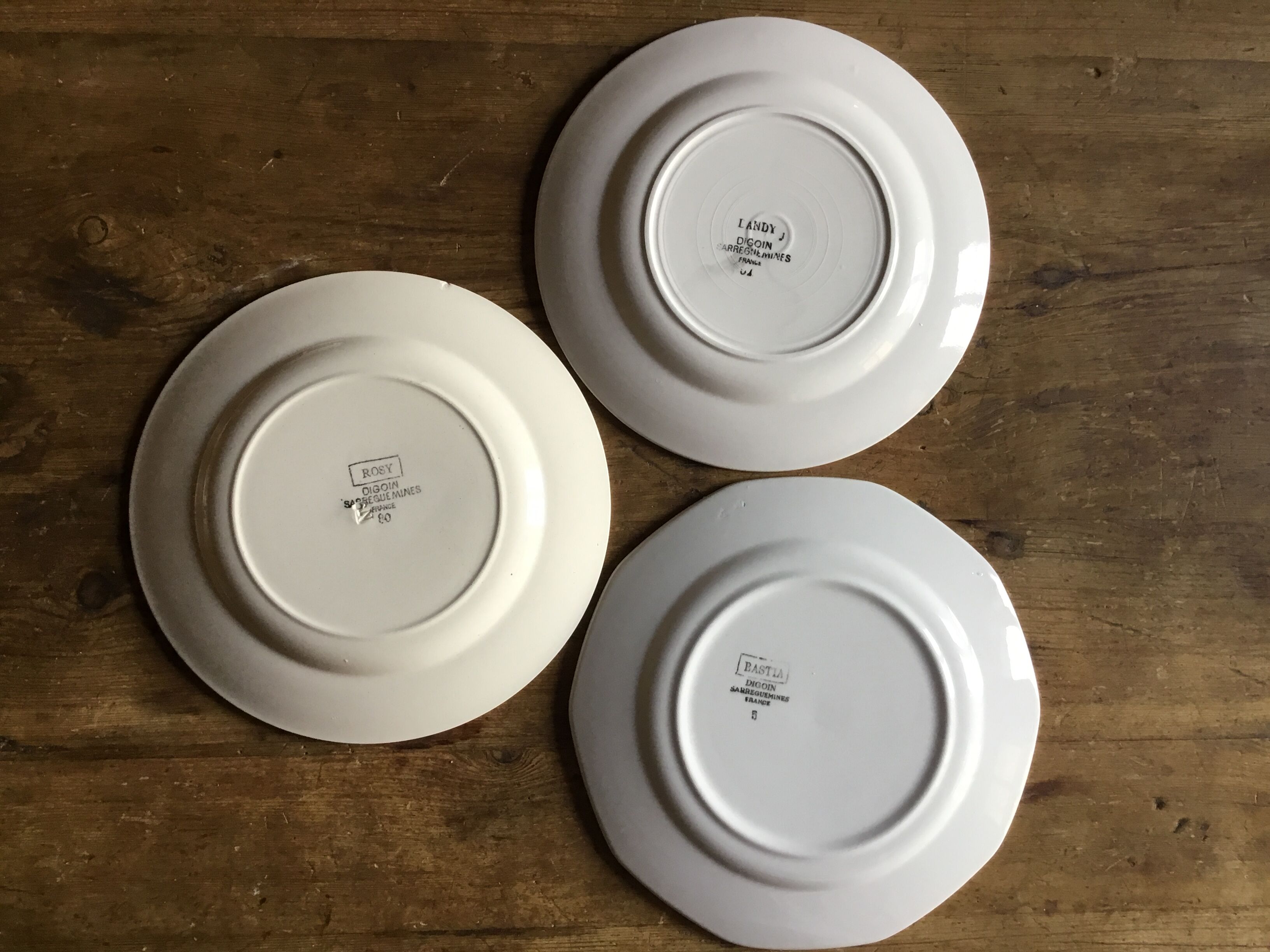 Digoin Sarreguemines dessert plates