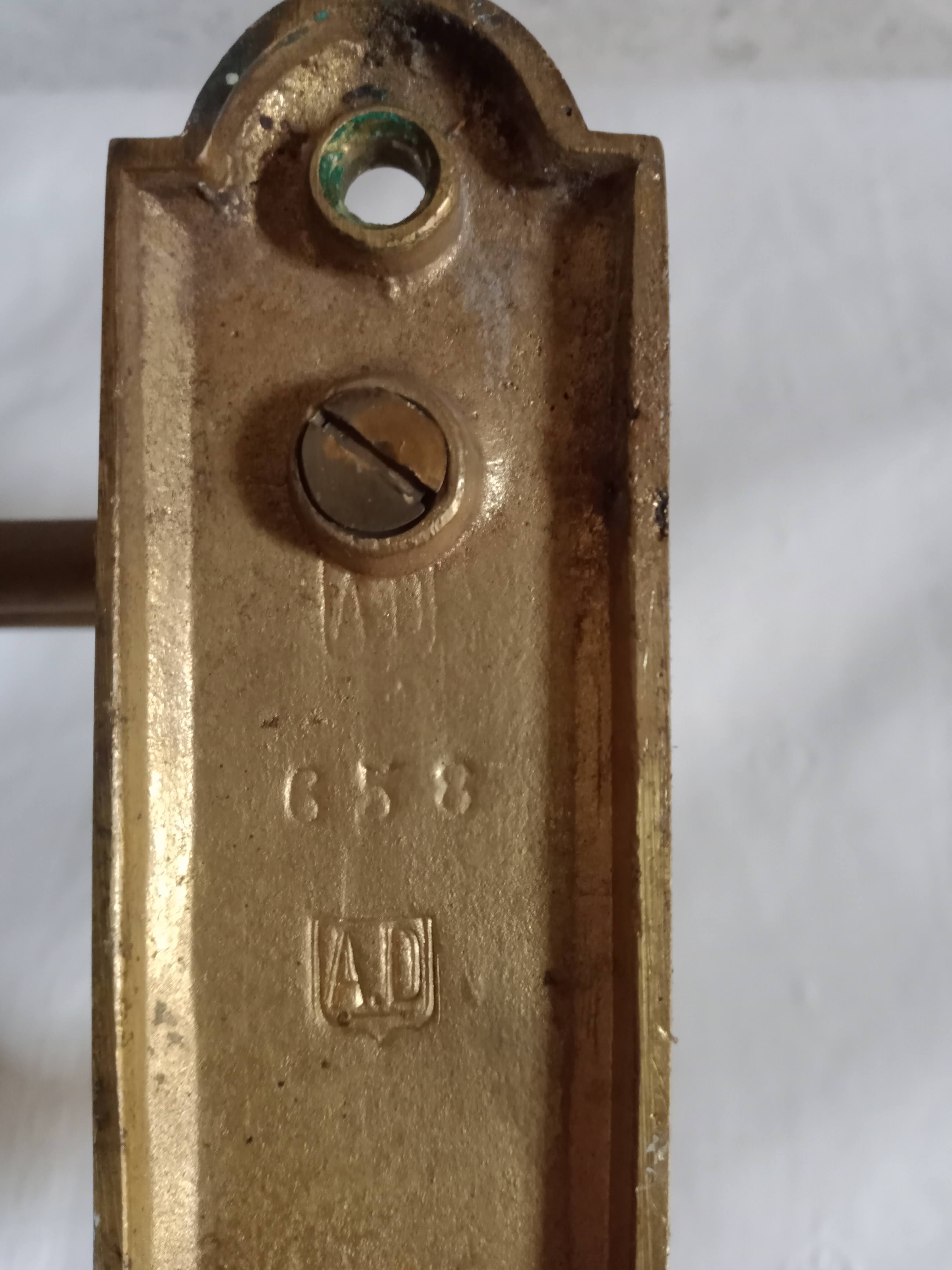 old brass wall coat rack