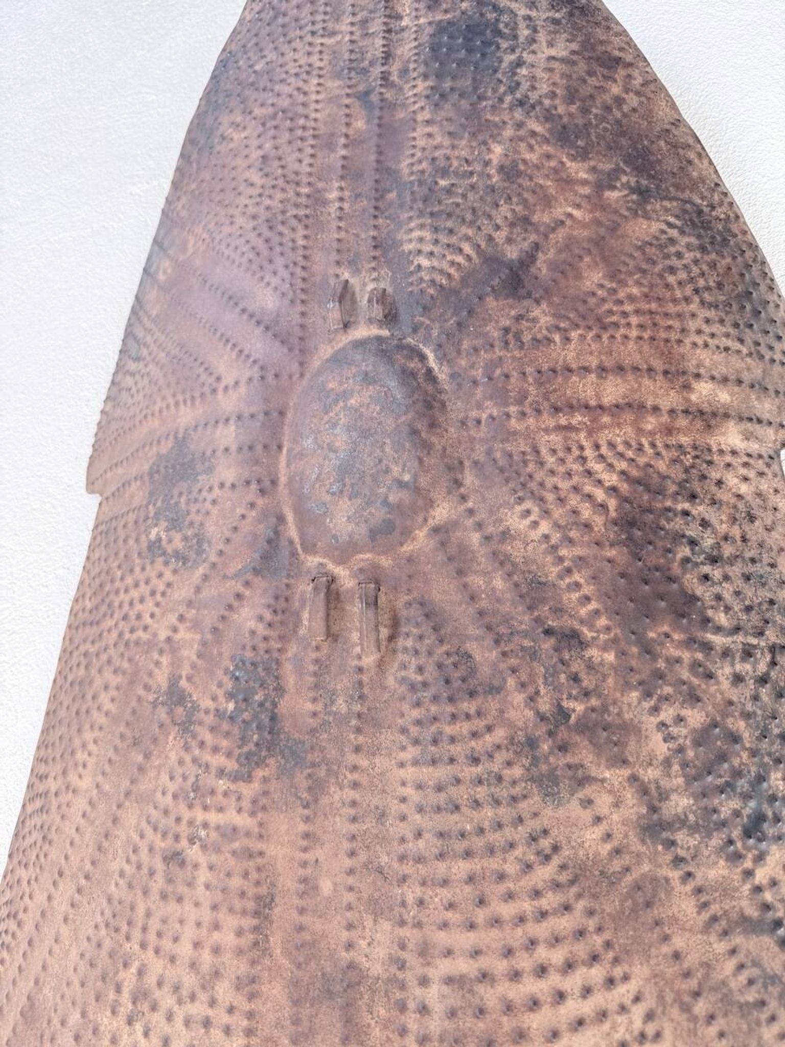"Glagwa" shield embossed metal Cameroon 20th century